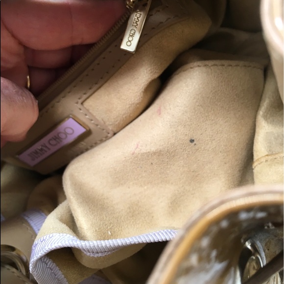 Jimmy Choo Patent Leather Hobo Shoulder Handbag ✅Offers Welcome - Picture 10 of 16